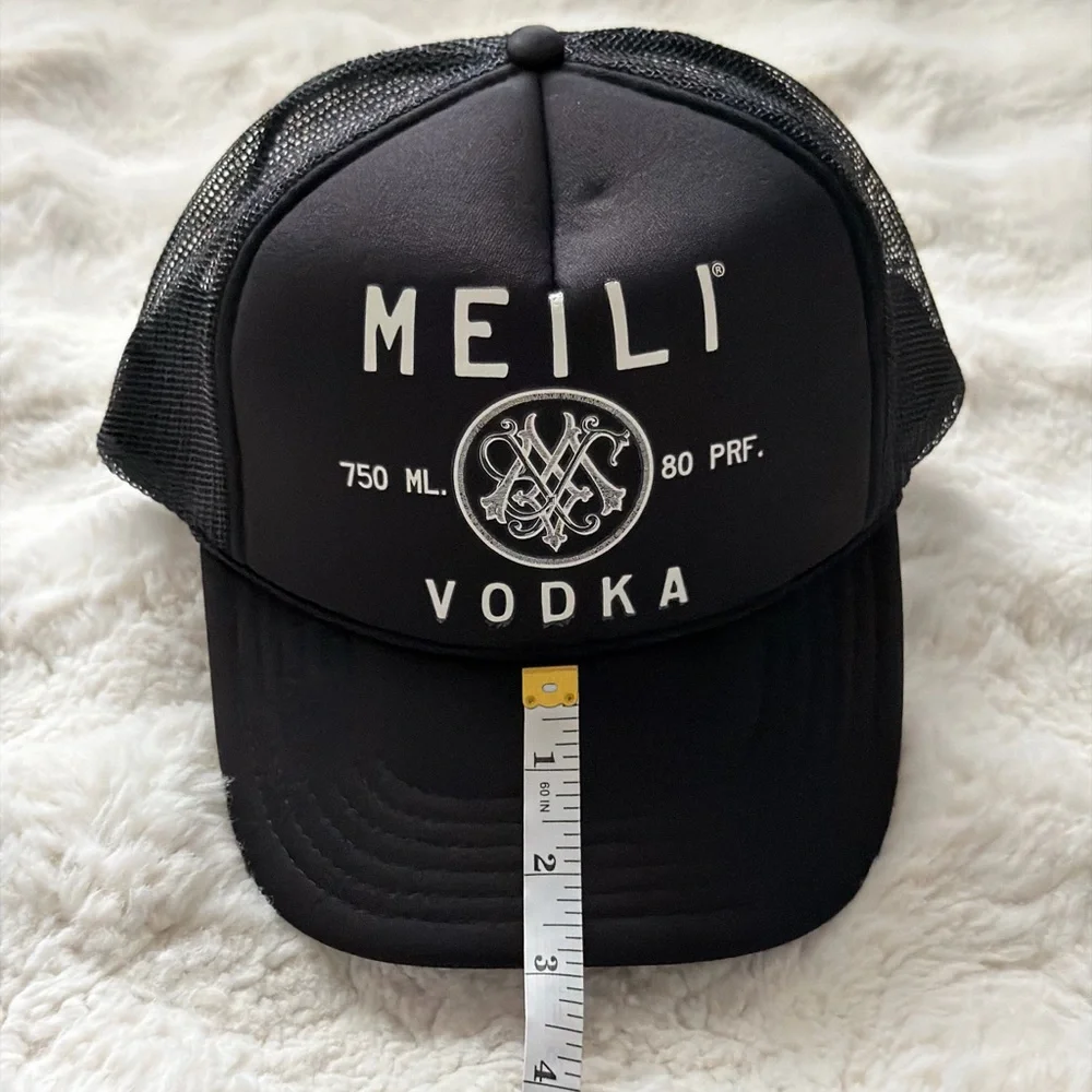 MadeWorn Black “Meili Vodka” Mesh Trucker Hat - Street Cool & Adjustable